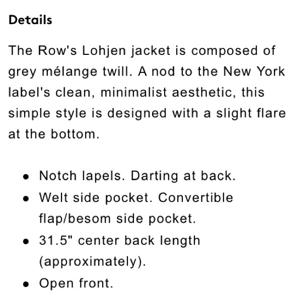 NEW THE ROW Lohjen Melange Blazer Jacket 4 - Picture 5 of 8